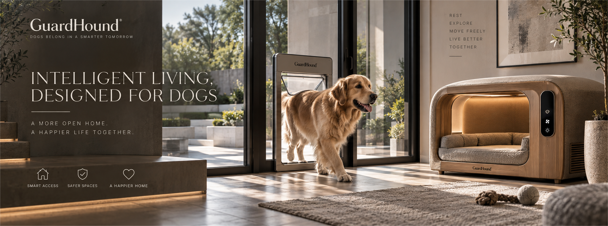 إعلان علامة GuardHound · السكن والدخول الذكية