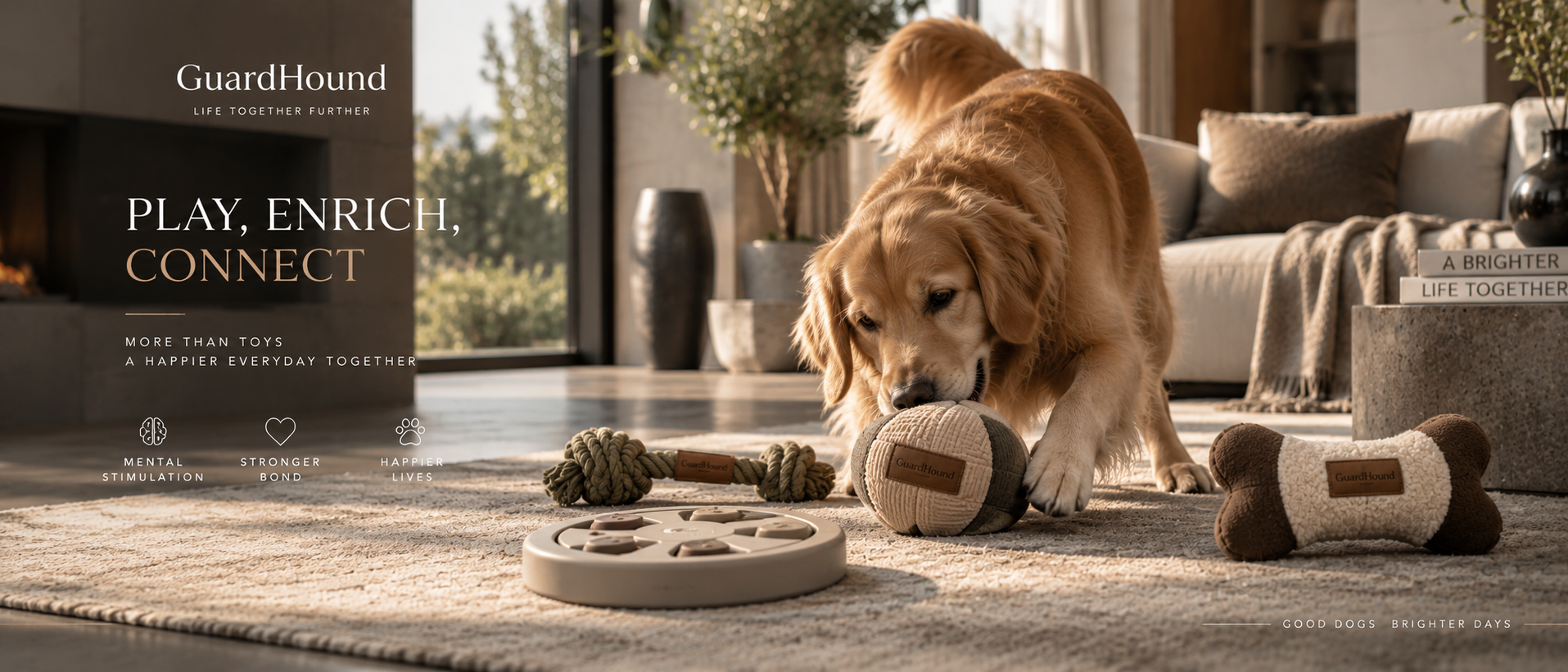 إعلان العلامة GuardHound · الألعاب والتحفيز الذهني